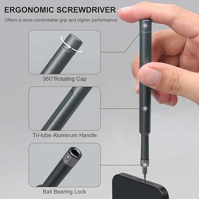 Precision Screwdriver Set for Electronic Repair 49 in 1 | Small Screwdriver Set, Magnetic Repair Tool Kit for Laptop, iPhone, Cell Phone, PC, MacBook, Computer, PS5, Glasses, Watch