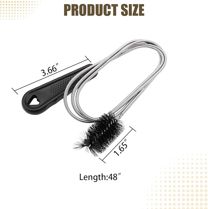 48" Flexible Pipe Brush Long Pipe Snake for Sink AC Condensate Pipe Cleaner | Flexible Pipe Cleaner Brush for Hair, Food Clog Removal Cleaner Tool