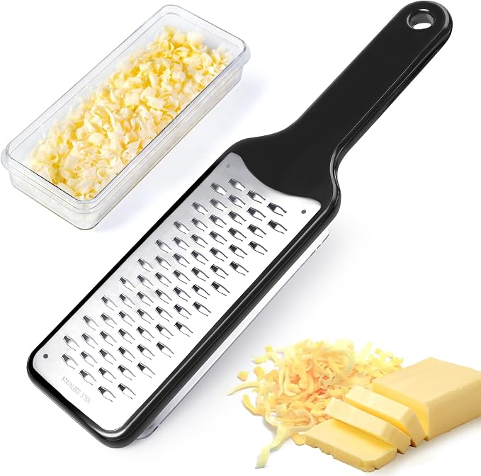 LHS Cheese Zester Ribbon Blade for Hard Cheese, Apple, Carrot, Zucchini and Chocolate, Stainless Steel Kitchen Tool Zester