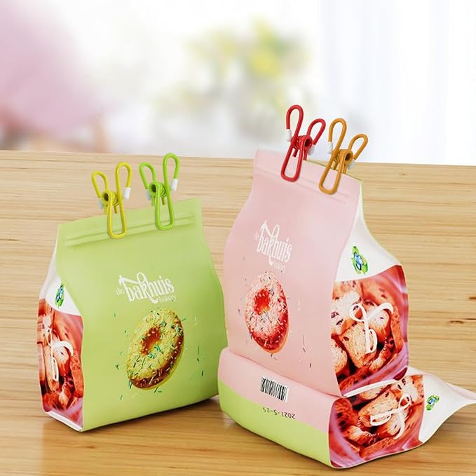 20 Pack Chip Clips Bag Clips 2.2 Inch (55mm) | Stainless Steel Bag Clip for Food Storage, Snack, Kitchen, Laundry Clothes Pins for Hang out The Laundry