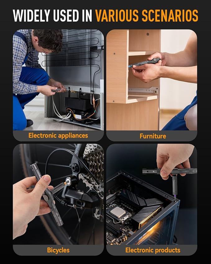 43 IN 1 Magnetic Ratchet Screwdriver Set with Detachable T Handle | S2 Steel Bits, for Home Daily Repair, Furniture Assembly, DIY Projects, Gift for Men Husband