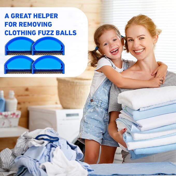 Boao 4 Pieces Sweater Combs to Remove Pilling Sweater Defuzzer Multi-Fabric Shaver Comb Wool Pilling Remover Pills, Fuzz from Clothes (Minimalist Modern)