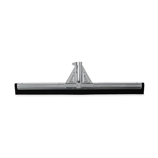 Rubbermaid Commercial Products Heavy-Duty Floor Squeegee, 22-inch Dual Moss, Silver/Metal, Heavy Duty Rubber Floor Scrubber for Bathroom/Garage/Tile