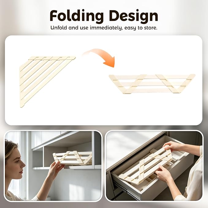 Sink Corner Drying Rack - Foldable Triangular Sink Sponge Holder, Dish Drying Rack Over the Sink, Kitchen Sink Accessories (White, 13.78" x 7.87")