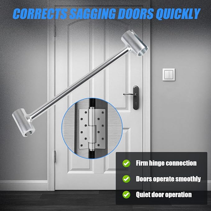 14-19mm (0.55-0.75in) Door Hinge Adjustment Tool - Heavy-Duty Hinge Adjustment Wrench, Door Gap Adjustment Tool for Flag Hinges Only, Ideal for Home Door Repair and Residential Door Hinge Tool