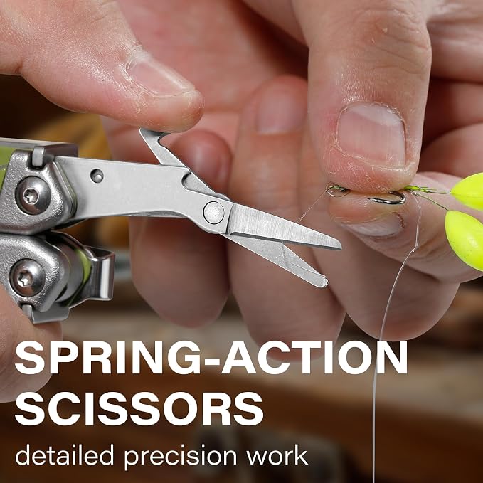 21-in-1 Multi Tool Pliers with Safety Locking and Spring-Action Scissors | Heavy-duty Stainless Steel Kit with Nylon Sheath for Work, Home, Garden, DIY & Auto, Olive Green