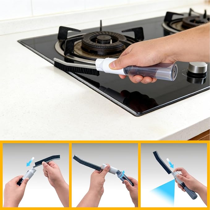 King Origin 13 PCS Deep Crevice Cleaning Brush Set | Flashlight Gloves &Drain Brush - Dryer Vent Cup Lid Straw Gap Cleaning Tools Professional Cleaning Supplies