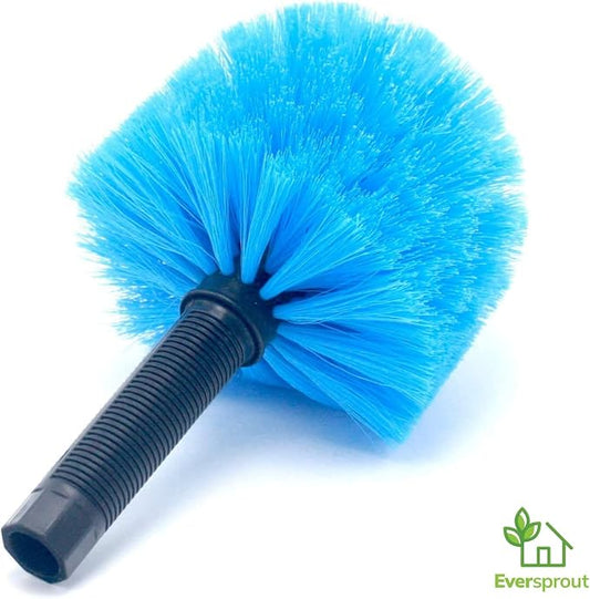EVERSPROUT Twist-On Cobweb Duster, No Pole, Medium-Stiff Bristles | Pole Sold Separately, For High Ceilings and Spider Webs, Vents, Wall Edges, Baseboards and More, Washable, Reusable