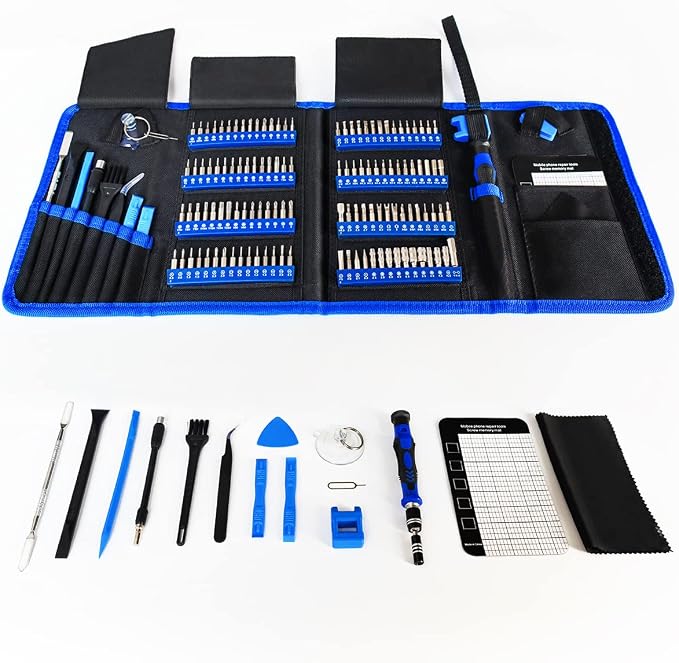 Screwdriver Sets 142-Piece Electronics Precision Screwdriver with 120 Bits Magnetic Repair Tool Kit for iPhone, MacBook, Computer, Laptop, PC, Tablet, PS4, Xbox, Nintendo, Game Console, etc