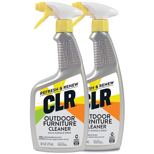 CLR Outdoor Furniture Cleaner, 26 oz., Pack of 2 | Cleans and Protects Outdoor Surfaces, Works on Fabric, Wood, Wicker, PVC, Plastic and More
