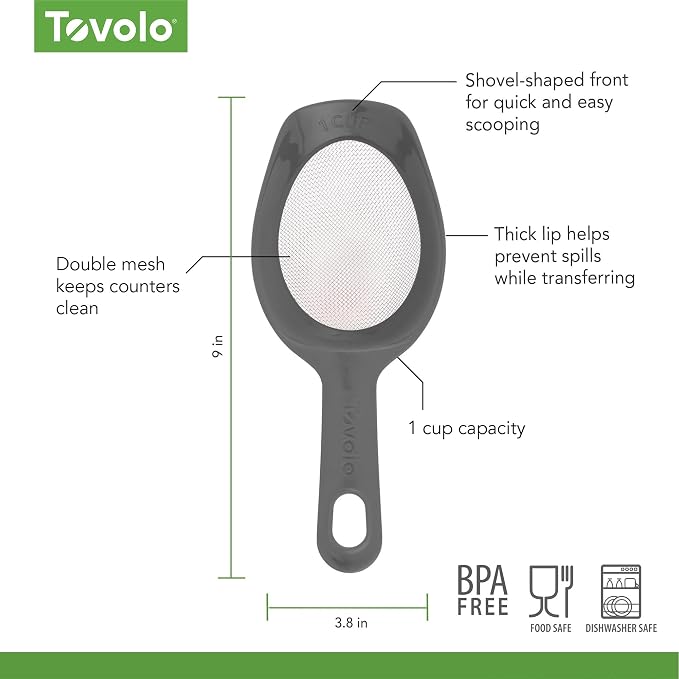 Tovolo, Scoop And Sift 1 Cup Charcoal
