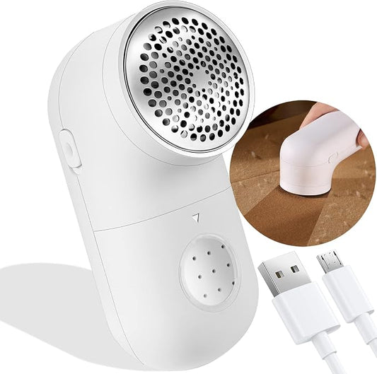 Fabric Shaver, USB Rechargeable Lint Remover for Clothes, Sweater | Cordless Clothes Defuzzer, Portable Sweater Shaver to Trim Pills from Clothes, Sweater, Furniture, 2.0 Pro, Beige