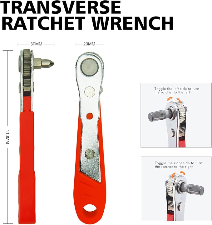 42 in 1 Ratcheting Screwdriver Set, Ratchet Wrench | Cr-V Steel, Rotatable Ratchet Handles ＆ Storage Case, Household Repair Tool Kits for Bike