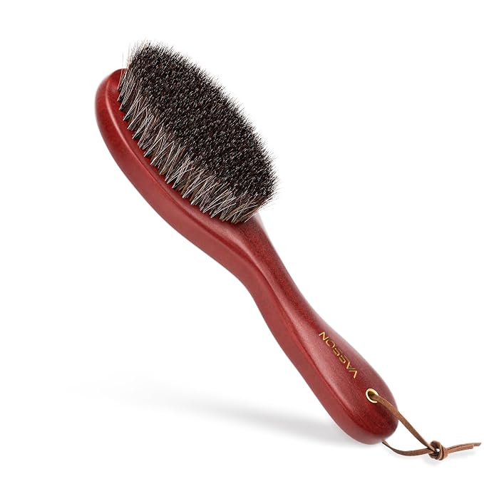 VASSON Pure Horse Bristle Suit Brush & Garment Brush for Wool | Crafted with solid beech wood and natural bristles for delicate garments.