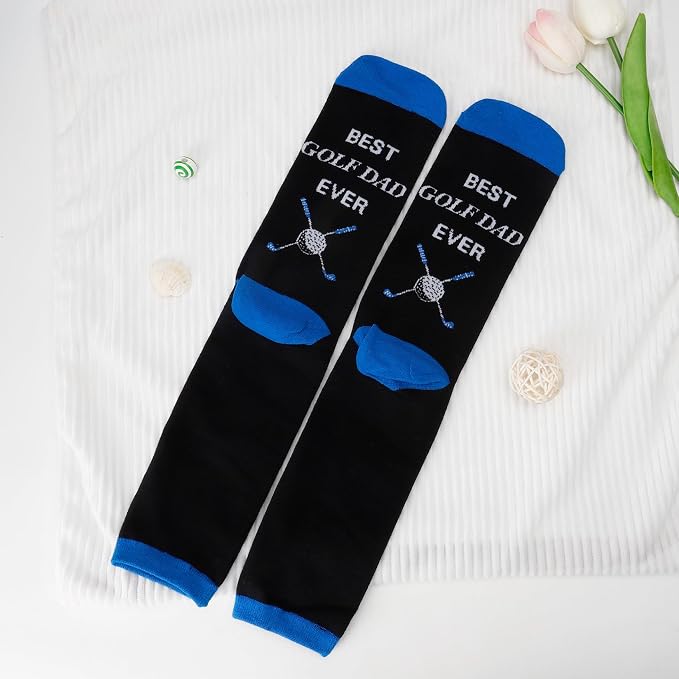 Fathers Day dad gifts christmas Birthday Best Dad Ever Funny Outdoor Hobby Sports Themed Novelty Socks Gift for Men