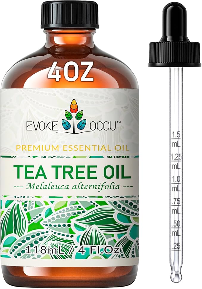 EVOKE OCCU Tea Tree Oil for Skin, Face, Toenail, Hair | Add to Body Wash, Soap, Foot Soak - 118mL / 4 fl.oz