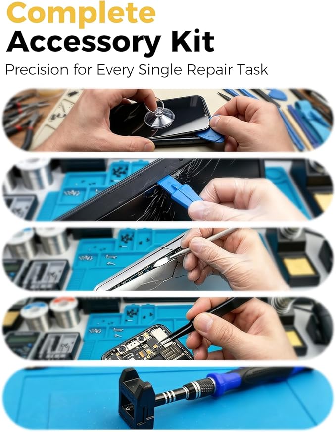 80 IN 1 Professional Computer Repair Tool Kit, Precision Screwdriver Set | Magnetic Screwdriver Set for Laptop, PC, MacBook, Tablet, iPhone, PS4, Electronics, Gamer Tech Gifts for Men (Blue)