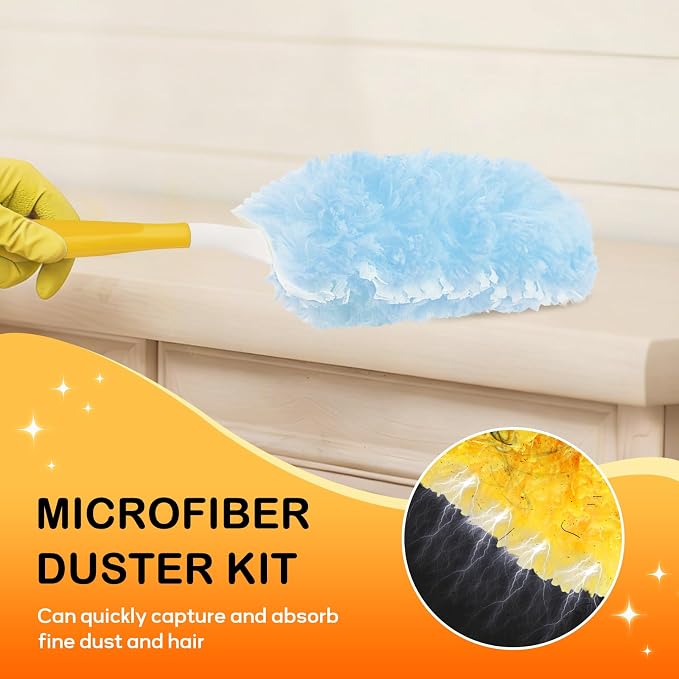 SetSail 25 Count Duster Refills Compatible with Swiffer Dusters, Blue | Compatible with Swiffer Dusters,Disposable Duster Refill,Multi Surface 360° Duster Cleaner,for Ceiling Fan, Blind, Furniture