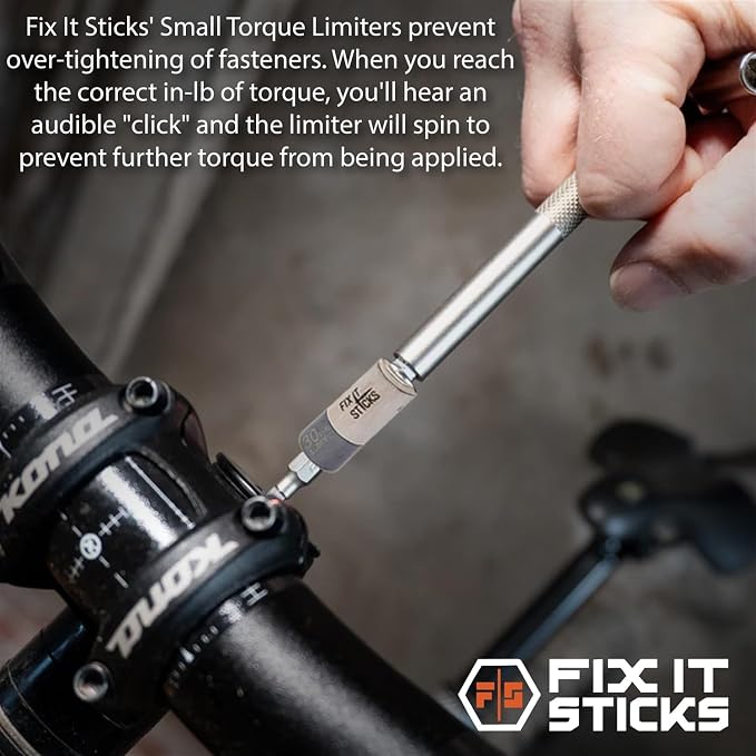 Fix It Sticks Set of 2 tools Bundle - Ratcheting T-Way Wrench & Torque Limiter 30 Inch-lb – Precision Set for Home and Professional Use – with microfiber cloth