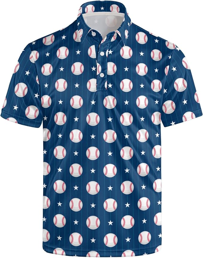Polo Shirts for Men Moisture Wicking Mens Polo Shirts Patriotic Shirts for Men