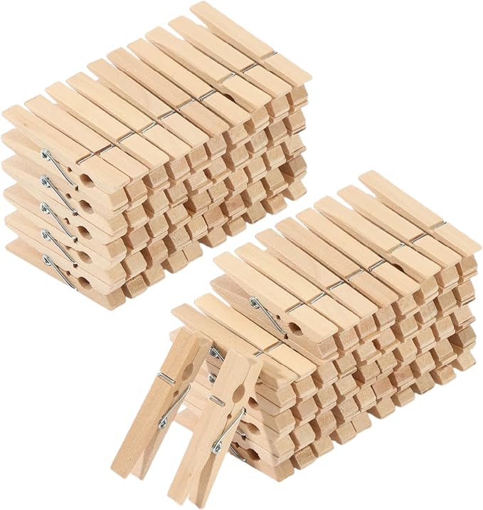 Mr. Pen- Mini Wooden Clothes Pins for Photo, 1.9 Inch, 100 Pack | Small Wooden Craft Clips for Card Making, Hanging Pictures, Party Favors, DIY Art Projects, Miniature Decorations