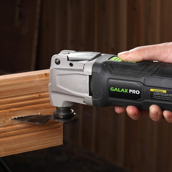 GALAX PRO 2.4Amp 6 Variable Speed Oscillating Multi-Tool Kit with Quick-Lock accessory change, Oscillating Angle:3°, 28pcs Accessories and Carry Bag | 21000 OPM Oscillating Power Tools for Hardwood, PVC pipes, Soft Metal Nails, 6 Variable Speed, 3° str...