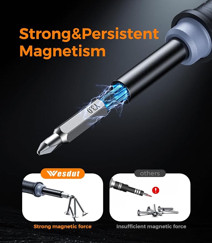 [Updated] Wesdut 52 in 1 Precision Screwdriver Set, [Super Durable] S2 Alloy Magnetic Screwdriver Repair Kit, Portable Mini Electronics Repair Tool for Phone Laptop PC Xbox Switch Watch Eyeglasses