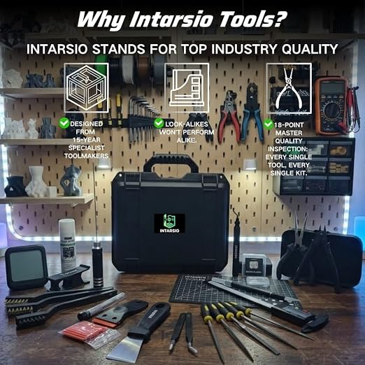 59pcs 3D Printer Tools Kit with Hard Case, 3D Printer Accessories incl Deburring Tool, Digital Caliper, Hygrometer, Nozzle Clog Poke, Pilers, Flush Cutter, for Bambu Lab, Ender 3, FDM/SLA Printers etc