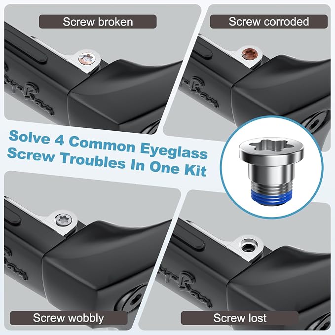 Glasses Screwdriver & Screw Repair Kit for Ray-Ban Meta Smart Eyeglass | For Ray Ban Screw Replacement Kit - for Meta Glasses Screw Replacement for HSTN Wayfarer Skyler Headliner Gen 1/2 & Oakley