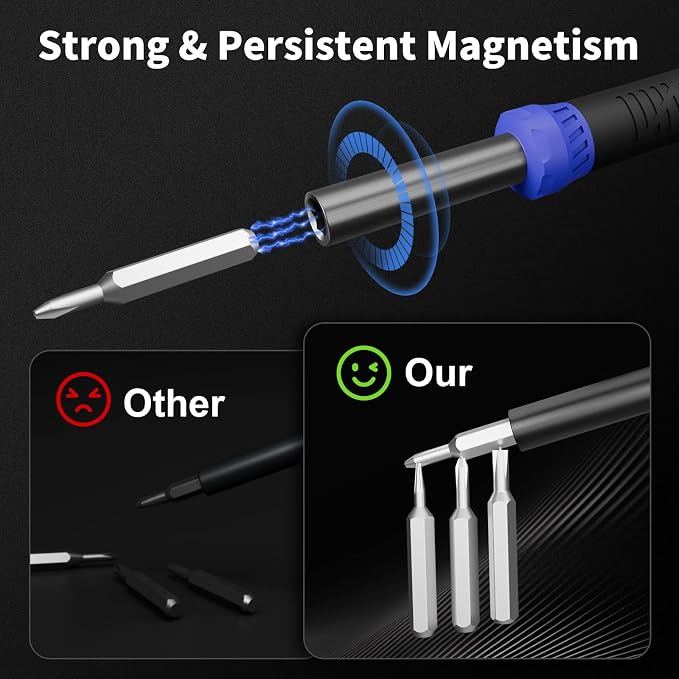 STREBITO Precision Screwdriver Set 64-piece with Torx, Triwing, Gamebit | Magnetic Electronic Repair Tool Kit for Computer, PC, Laptop, Macbook, Tablet, Phone, PS5, XBOX, Switch, Glass, Ring Doorbell