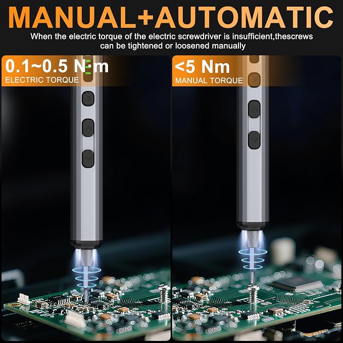 Mini Electric Screwdriver, 3.7V Precision Screwdriver Set Cordless Screwdriver Rechargeable 72 In 1 Magnetic Bit Repair Tech Tool Kit for Electronics Computer Phone Laptop Camera RC Car Watch Glasses