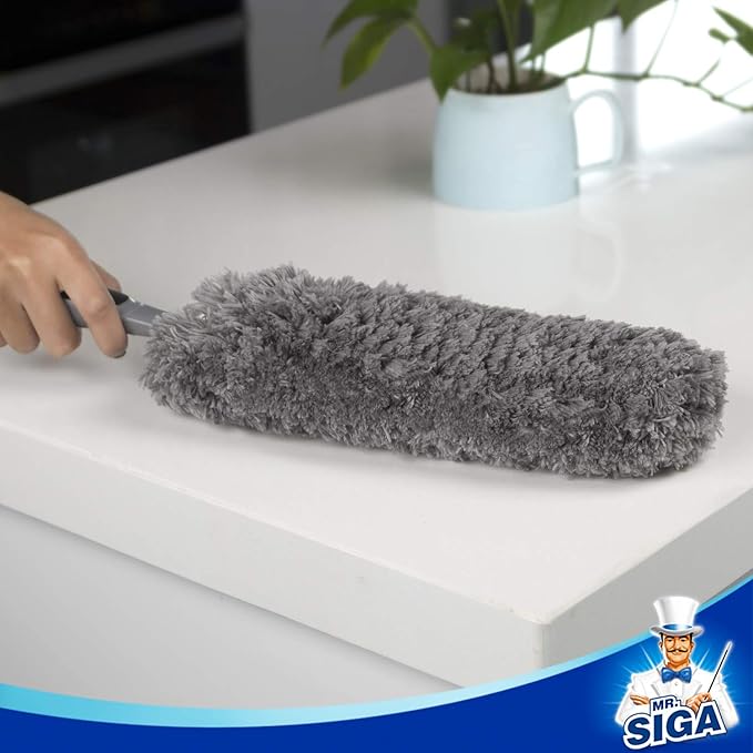 MR.SIGA Lint Free Microfiber Duster Refills, Machine Washable, 2 Pack | Replacement head of MR.SIGA microfiber duster