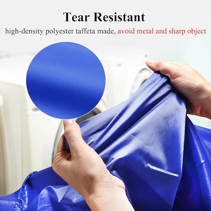 OTraki 2Pack Laundry Bag 28x45 inch Drawstring Laundry Basket Hamper Line Bag XXL Large Dirty Clothes Storage Travel Bag Machine Washable for Camp, Drying Do Not Exceed 176℉ Blue&Black | XXL Large Dirty Clothes Storage Travel Bag Machine Washable for C...