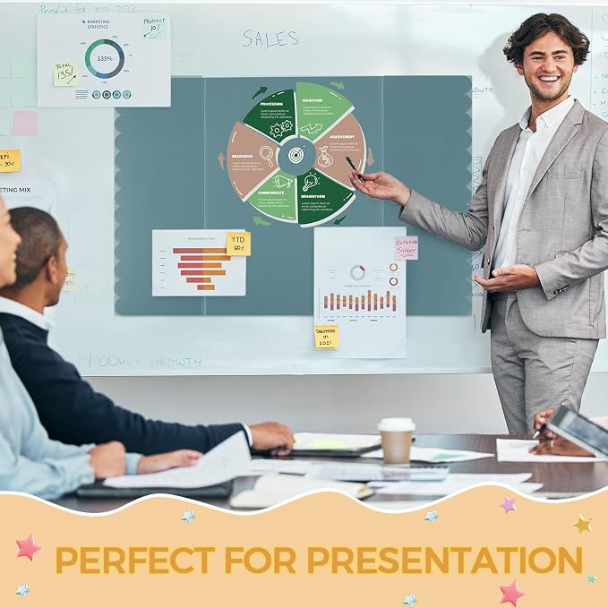 Mooliwe 4 Pack 21" x 14" Trifold Poster Board, Mini Foldable Corrugated Presentation Display Board with Scalloped Border for Science Fair Events, School Projects, Back to School Supplies
