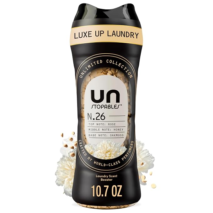 Downy Unstopables Unlimited Collection In-Wash Laundry Scent Booster Beads, No. 26, Fine Fragrance, Long-Lasting Fresh Scent Beads, 10.7 oz
