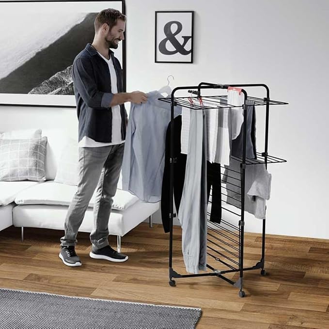 Vileda Mixer 3 Ultimate Tower Clothes Airer, Drying Rack, Clothes Hanger, 174077