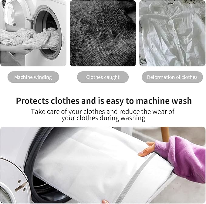 3 Pack XXL Mesh Laundry Bags by MDSXO- Large Jumbo Durable Delicates Bag for Washing Machine for Jackets, Curtains, Jeans 24 * 24 inch [3 Pack]