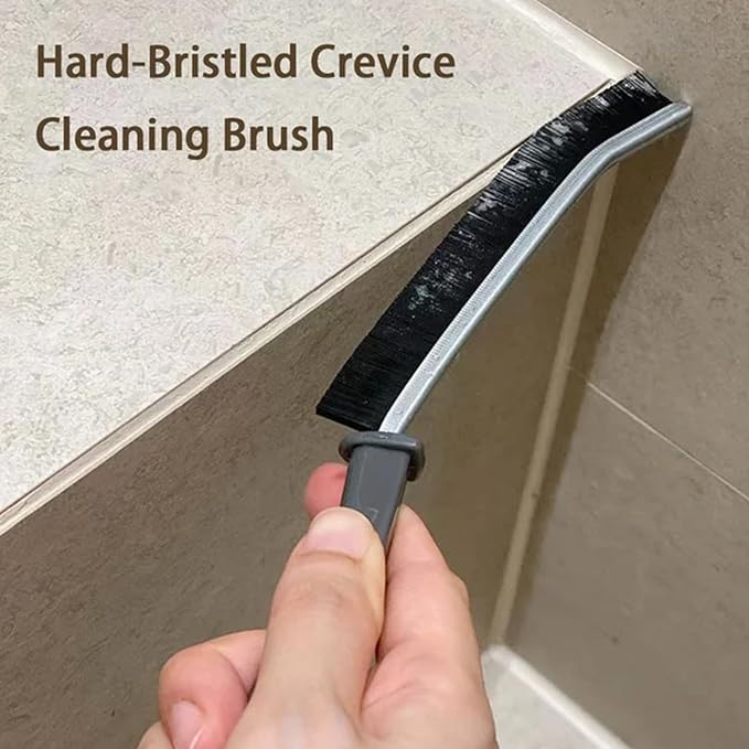 Koxuky Crevice Cleaning Brush, Hard Bristle Small Cleaning Brushes, Grout Cleaner Brush, Toilet Brush, Scrub Brush for Shower Tile, Skinny Gap Cleaning Tools for Household Use, Bathroom, Kitchen (3)