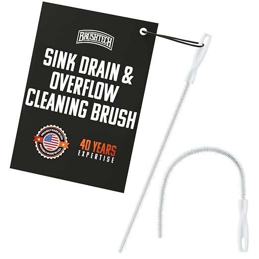 BRUSHTECH – Brushtech Sink Drain & Overflow Cleaning Brush - White