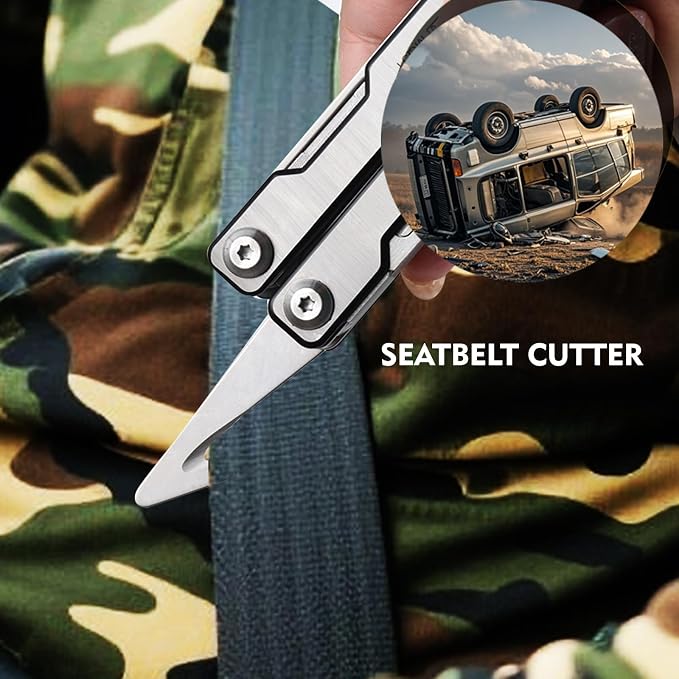 SQT2052 9-in-1 Multitool - Foldable, Professional Multitool for Men, DIY, Outdoor Camping, Home Repairs, Survival Kit, Hiking, Fishing, Emergency Use, Compact & Durable, Ideal Gift for Men