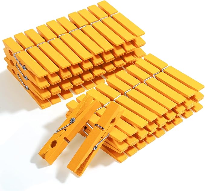 Mr. Pen- Large Wooden Clothes Pins, 2.9 Inch, 50 Pack, Natural Wood Clips for Crafts, Classroom Projects, Hanging Photos, Chip Bags, Decoration, Rust Resistant Spring