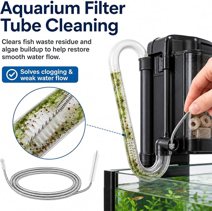 2 Pack 86 Inch Long Flexible Drain Brush, Sunroof Drain Cleaning Tool for Ice Maker, Refrigerator & AC Drain Line