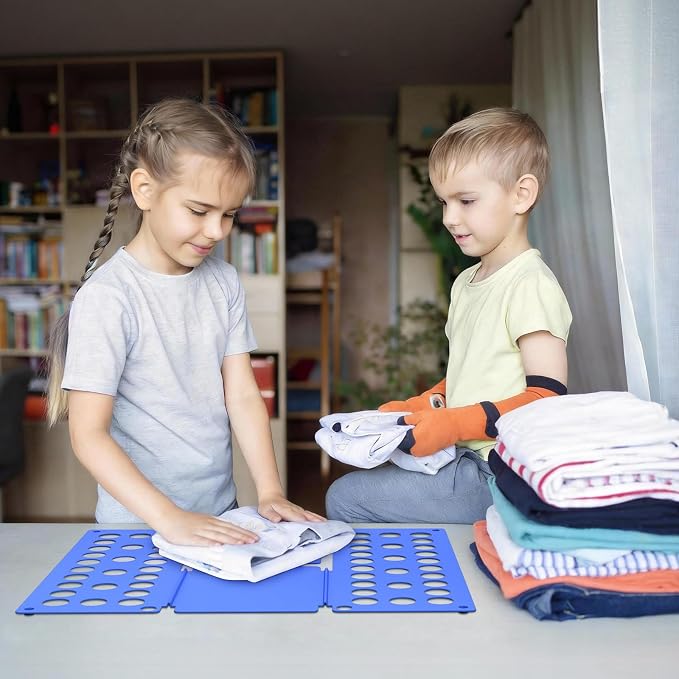 Kids Shirt Folder 15.75"x18.9" for Children Quickly Fold Tshirts | Child-Size Only, Durable PP Material, Space Saving Design, Easy Storage