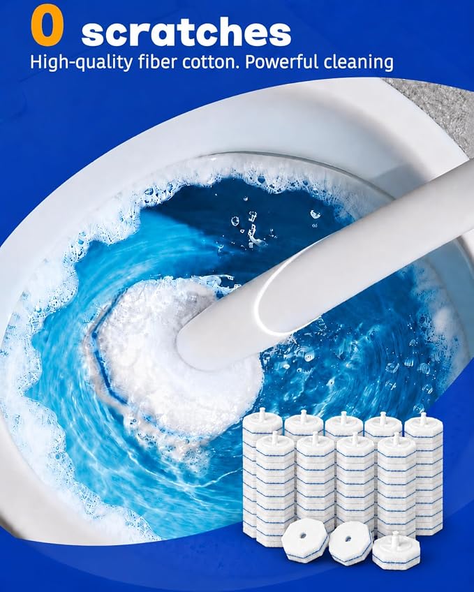 80 Pack Wand Refills Compatible with Clorox Toilet Brushes, Instant Foam Cleaning, Secure Lock No Slipping, Odor Neutralizing, Easy Snap-On Design