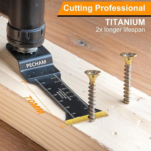 128PCS Oscillating Tool Blade, Wood Metal Cutting and Sandpaper Oscillating Tool Accessories with Titanium Quick Tooth Japanese Tooth Multitool Blade Fit More Oscillating Tools