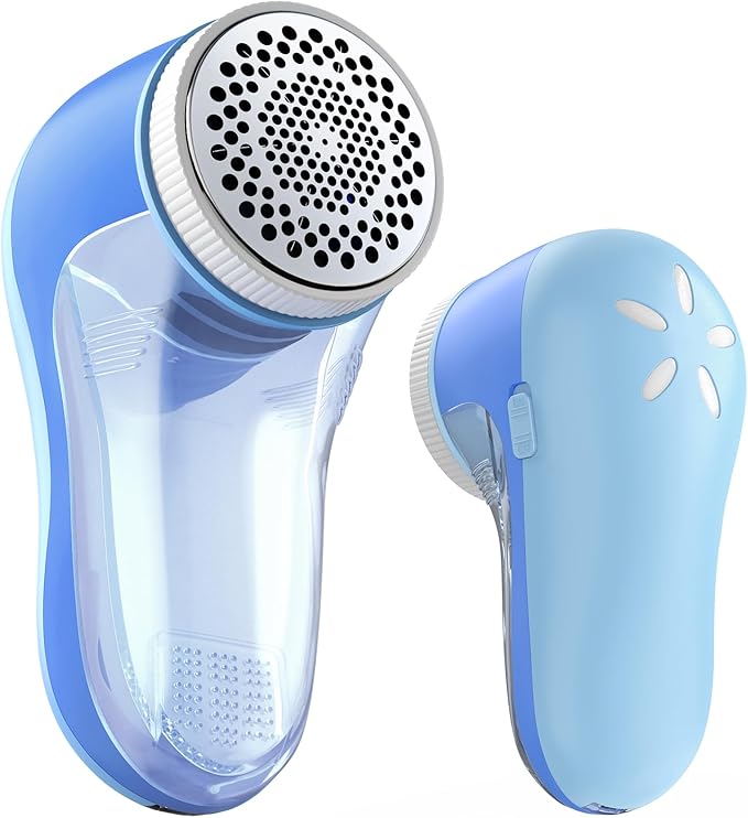POPCHOSE Fabric Shaver, Lint Shaver with 6-Leaf Blade, Rechargeable | Lint Remover with Type-C Fast Charing Port, Sweater Defuzzer, Clothes Shaver for Couch, Furniture, Blanket, Remove Pilling