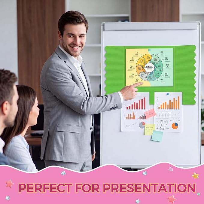 Mooliwe 4 Pack 21" X 14" Trifold Poster Board Tri Fold Poster Boards Foldable Corrugated Business Presentation Display Paper Boards for Science Fair Events, School Projects, Exhibitions