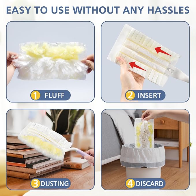 Duster Refills, Disposable Duster Refill Heavy Duty Dusters Refills | 35 Count Disposable Duster Refill Heavy Duty Dusters Refills Replacement Head