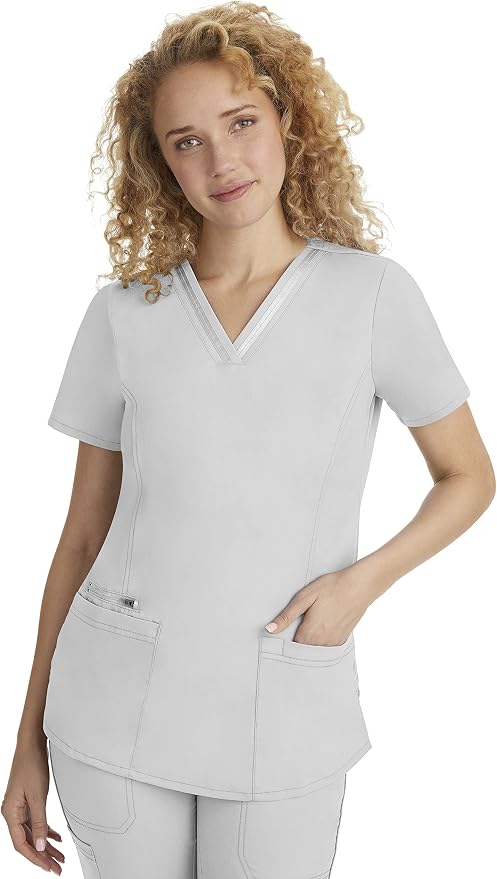 Healing Hands Purple Label Scrub Top for Women with 3 Pockets | Princess Paneling, Secure Zip Pocket, Flattering Modern Fit, Organized Storage, Professional Workwear, Easy Care Fabric
