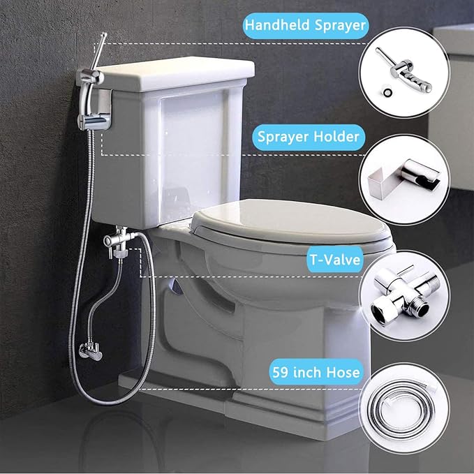 Enema shower Bathroom Handheld 59 inches Shower Hose with Enema Showerhead Cleaning Kit shower douche attachment for men